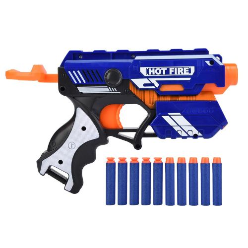 Pistolet jouet a balles souples pour enfants avec balles a tete ronde a ventouse souple
