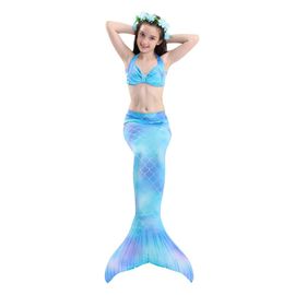 Maillot De Bain 3 Pieces Pour Fille Avec Queue De Poisson Et Bikini