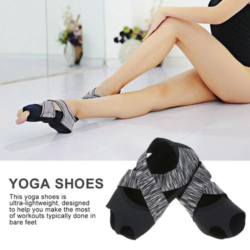 Chaussures De Yoga Antiderapantes Pour Femmes, Pilates, Barre, Danse, Entrainement, Grises (L 39-40)