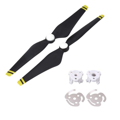 2 Paires D'helices Autobloquantes 9450s Pour Drone Dji Phantom 4 (Noir Et Or)-Qhfen