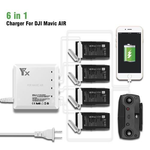 Chargeur Intelligent Multi-Batteries 6 En 1 Pour Dji Mavic Air (Prise Ue)