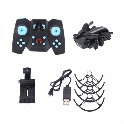 Drone Quadricoptere Pliable, Telecommande Wifi Fpv 2,4 Ghz, Avec Camera 2 Mpx (Noir)-Qhfen