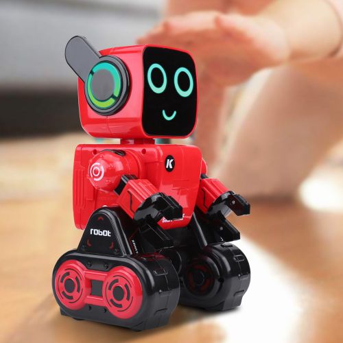 Robot telecommande 2,4 GHz, chant et danse, controle du son, jouet intelligent pour enfants (rouge)