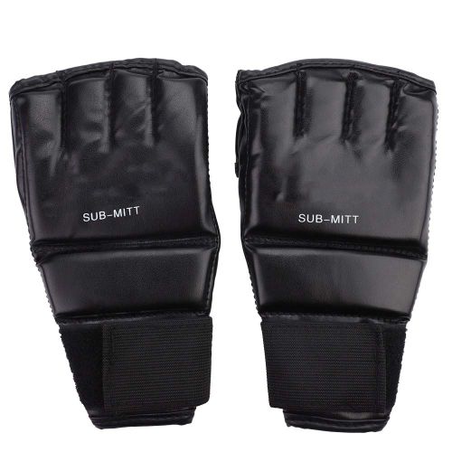Gants De Boxe Pour Adultes, Pour Entrainement De Muay Thai, Sac De Frappe, Mitaines, Sparring, Boxe (Noir Et Blanc)