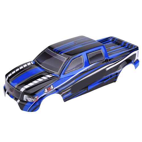 Accessoires de carrosserie pour voiture telecommandee, impression, pour camion telecommande 1:10, bleu