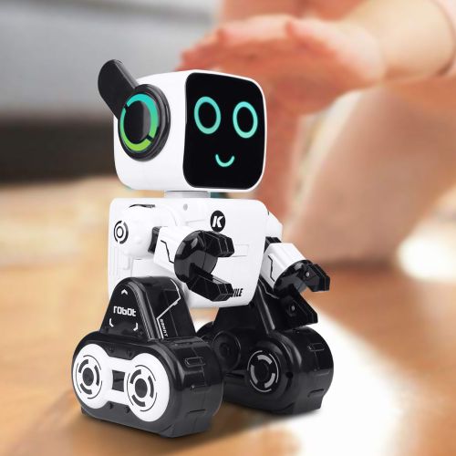 Robot telecommande 2,4 GHz, chant et danse, controle du son, jouet intelligent pour enfants (blanc)