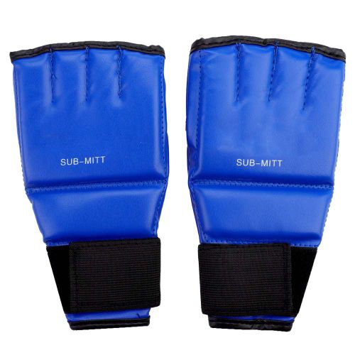 Gants De Boxe Pour Adultes, Pour Entrainement De Muay Thai, Sac De Frappe, Mitaines, Sparring, Boxe (Bleu Et Rouge)