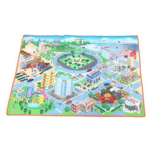 Tapis De Jeu Interactif Pour Enfants, Carte De La Ville, Voiture, Jouet, Rampant, Cadeau