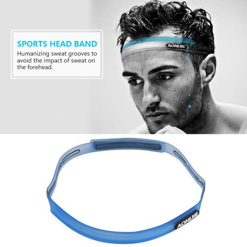 Aonijie Bandeau De Sport Multifonction Portable Unisexe Pour La Course A Pied (Bleu)