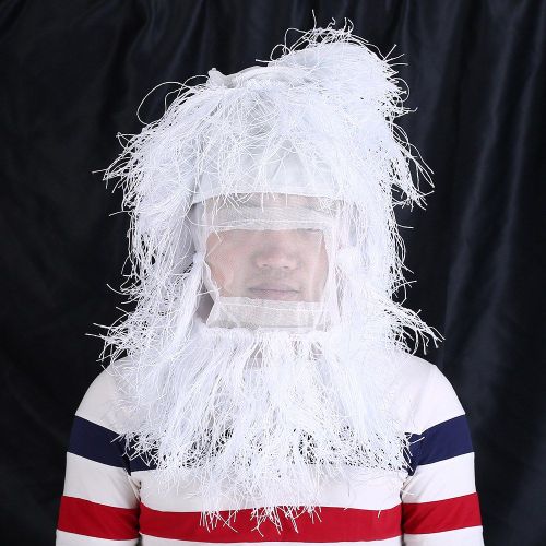 Casquette Tactique Camouflage Avec Capuche Et Corde Pour Fusil, Ideale Pour La Chasse Au Sniper Dans La Jungle (Blanc)
