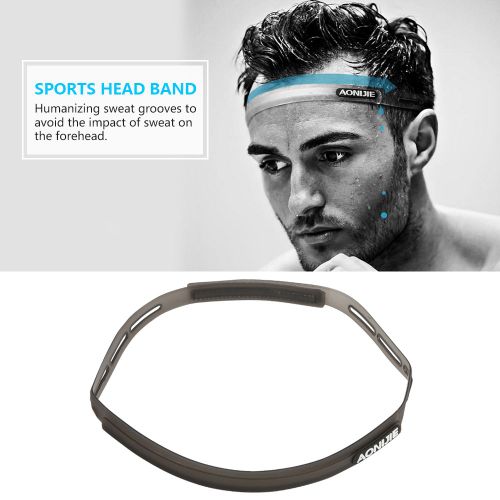 Bandeau De Sport Multifonction Aonijie Pour La Course A Pied Et La Transpiration (Gris)