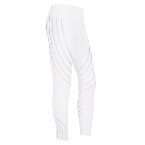 Pantalons De Fitness Pour Femmes, Collants De Course A Pied, De Compression, D'entrainement, De Yoga, Longs Leggings (Blanc-Xl)