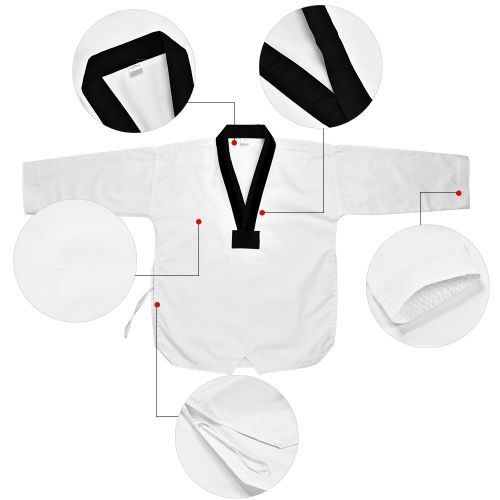 Uniforme De Taekwondo En Coton, Tenue De Sport, Costume De Karate Pour Adultes Et Enfants (170)