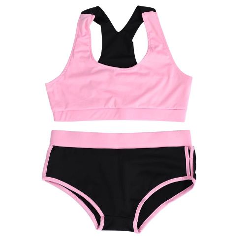 Ensemble De Sport Tendance Pour Femme, Soutien-Gorge Et Short, Rose, Taille S