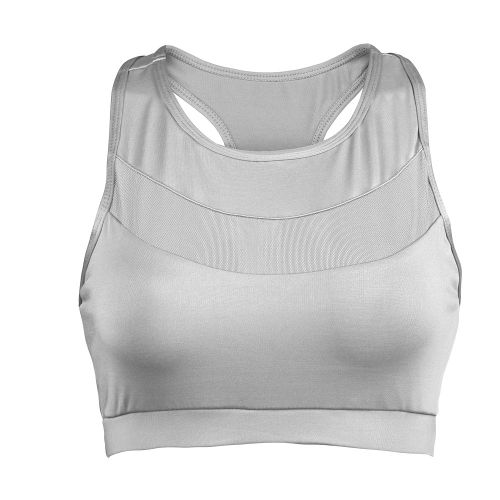 Soutien-Gorge De Sport Dos Nageur Pour Femme, Vetement De Sport A Fort Impact (Gris, Taille M)
