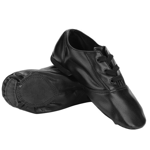 Chaussures De Danse Jazz En Pu De Haute Qualite, Vetements De Danse Pour Enfants Et Adultes, Noires (33)