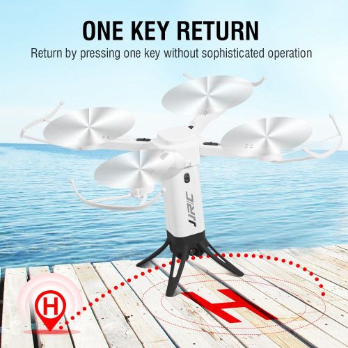 Drone Quadricoptere Pliable Wi-Fi, Maintien D'altitude, Mode Sans Tete, Avec Camera Hd 720p, Blanc