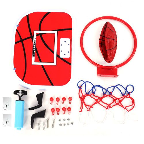 Panier De Netball A Suspension Reglable, Plaque De Basket-Ball Pour Enfants, Crochet En Plastique Adhesif