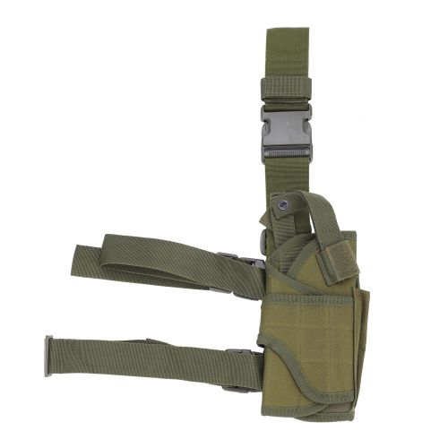 Etui De Jambe Militaire Universel Reglable En Nylon Pour Pistolet (Vert Armee)