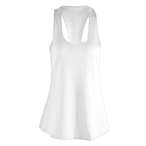 Debardeur Sans Manches A Sechage Rapide Pour Femme, Pour Le Yoga, La Course A Pied, Le Sport, Le Fitness, Blanc, Taille S