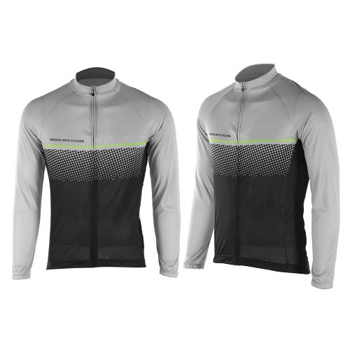 Maillot De Cyclisme En Tissu Maille, Respirant Et A Sechage Rapide, Vetement Moulant A Manches Longues (#04, 2xl)