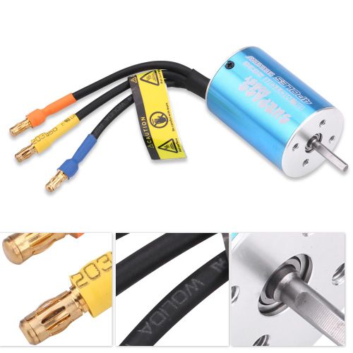 Moteur 4 poles 3800 kV + controleur de vitesse electronique ESC 35 A pour voiture RC 1/12 1/14