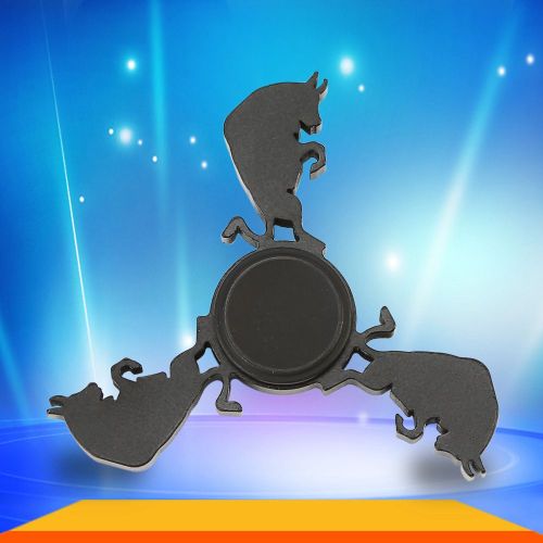 Spinner a main en alliage de titane noir, jouet anti-stress a bille en acier EDC pour adultes