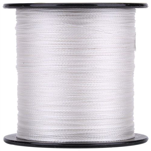 Corde De Peche Tressee Pe 4 Brins Ultra Resistante, 300 M, Multifilament, Blanche (1)