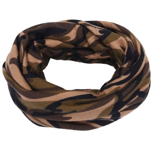 Casquette Multifonctionnelle D'exterieur Elegante, Bonnet, Echarpe, Chapeau, Beret, Camouflage Marron Clair