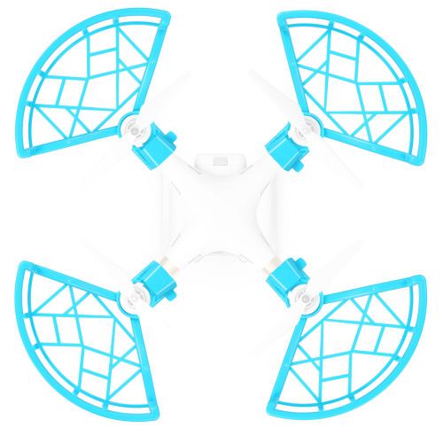 Lot De 4 Protections D'helices Pour Dji Spark (Bleu)-Qhfen