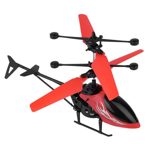 Helicoptere a induction manuel rechargeable a 2 canaux, modele reduit d'avion (rouge)