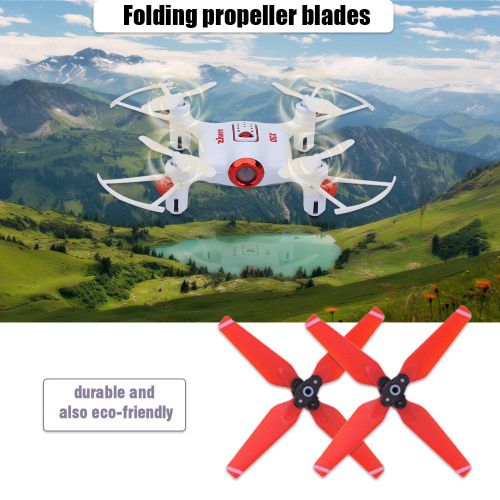 Helices Pliables A Demontage Rapide 4730f, Sens Horaire Et Antihoraire, Pour Drone Dji Spark (2 Pieces Rouges)-Qhfen