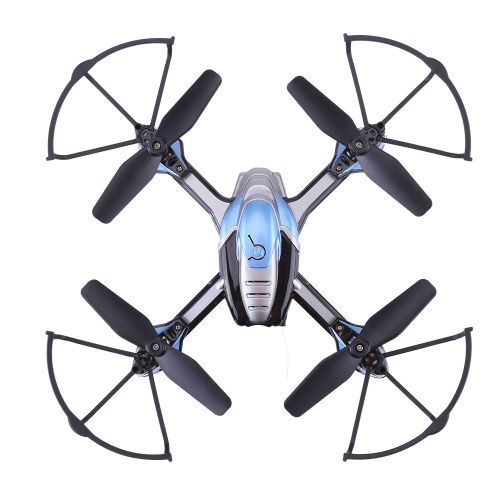 Drone Fpv Quadcopter Mode Sans Tete Maintien D'altitude Helicoptere Rc (Controle Wifi Bleu)
