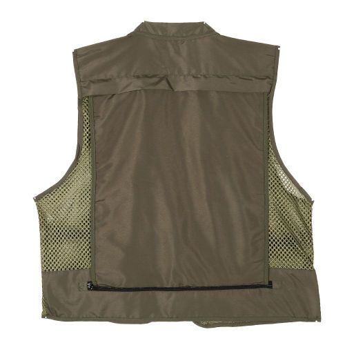 Veste-Gilet Utilitaire En Maille Multi-Poches Pour Homme (Vert Xl)