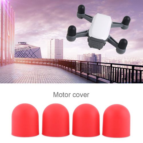 Lot De 4 Capuchons De Protection En Silicone Pour Moteur De Drone Dji Spark (Rouge)-Qhfen