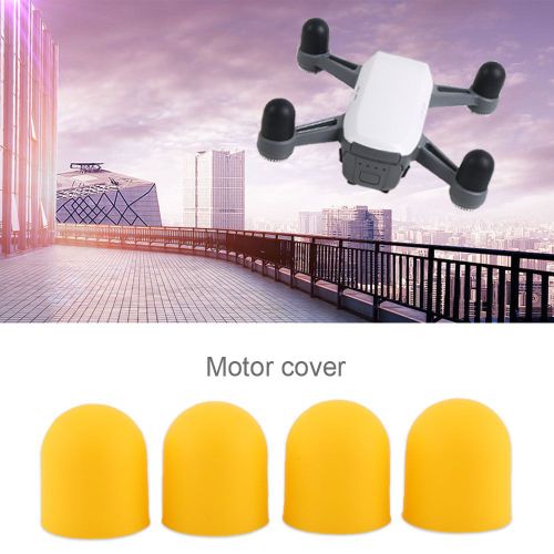 Lot De 4 Capuchons De Protection En Silicone Pour Moteur De Drone Dji Spark (Jaune)-Qhfen