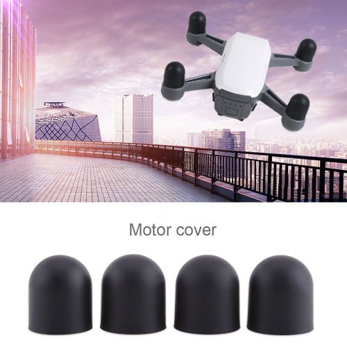 Lot De 4 Capuchons De Protection En Silicone Pour Moteur De Drone Dji Spark (Noir)-Qhfen