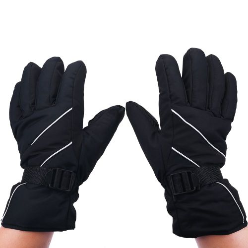Gants D'hiver Coupe-Vent, Chauds Et Antiderapants Pour Homme Et Adulte, Pour Le Ski, Le Cyclisme, L'escalade (Noir)