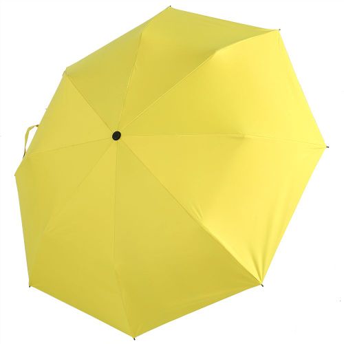 Joli Parapluie Pliable Et Resistant, Avec Poignee En Bois En Forme De Tete De Canard (Jaune)