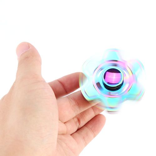 1 piece de toupie a doigts tendance avec roulement a billes en acier, anti-stress, jouet EDC pour les mains