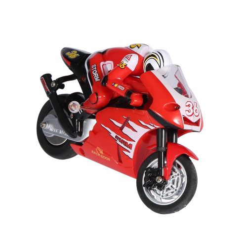 Moto telecommandee 2,4 GHz, modele reduit de jouet (rouge)