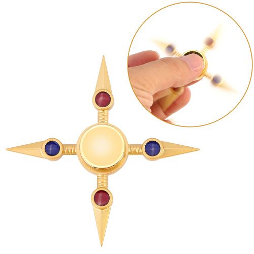 1 piece de toupie a doigts tendance avec roulement a billes en acier, anti-stress, jouet EDC pour les mains