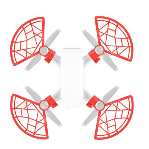 Lot De 4 Protections D'helices Pour Dji Spark (Rouge)-Qhfen