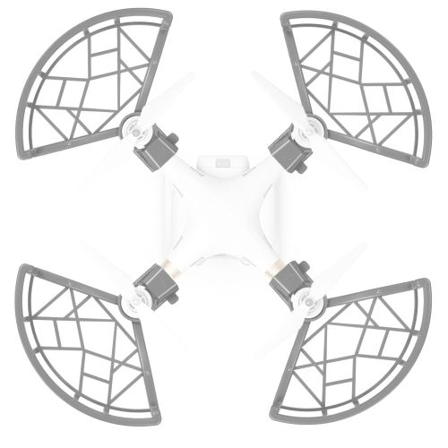 Lot De 4 Protections D'helices Pour Dji Spark (Gris)-Qhfen
