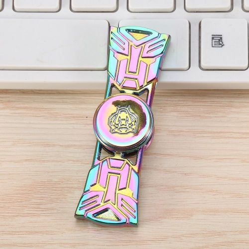 toupie a doigts tendance avec roulement a billes en acier, jouet anti-stress EDC (2 coins)