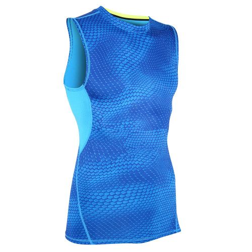 Debardeur De Sport Pour Homme Pro Gymming Shaper, Compression, Fitness, Exercice (Bleu, Taille L)