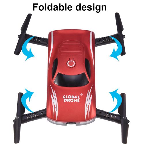 Drone RC pliable, quadricoptere, maintien d'altitude, telecommande WiFi, jouet avec camera HD