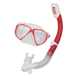 Masque De Plongee Pour Enfants En Gel De Silice, Antideflagrant, Antibuee (Rouge)