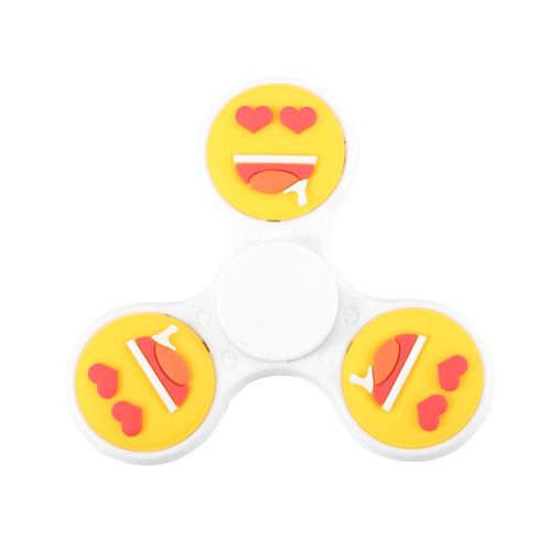1 toupie a doigts tendance avec roulement a billes en acier, anti-stress, jouet EDC pour les mains (blanc)