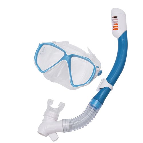Masque De Plongee Pour Enfants En Gel De Silice, Antideflagrant, Antibuee (Bleu)
